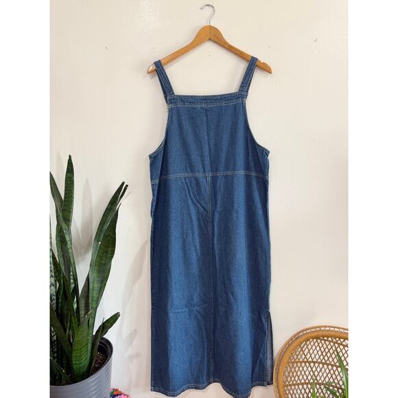 90’s Denim Jumper Dress size Large - Picture 4 of 9